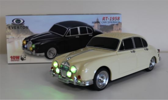 EVERTON RT-1958 Bej Arabalı  Bluetooth Fm/Usb/Tf/Aux Şarjlı Nostaljik Radyo resmi