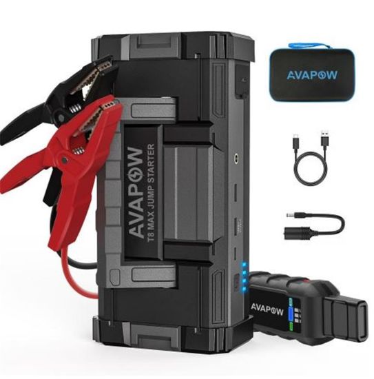 Avapow A68 32000mAh 6000A(2Vden Düşük Aküyü Çalıştıran) Jump Starter Taşınabilir Akü Takviye Kiti resmi