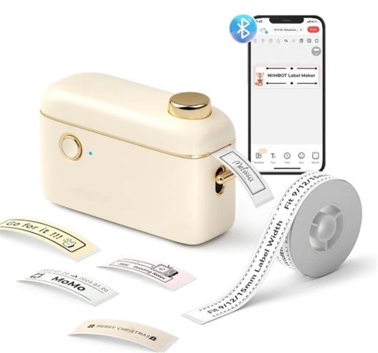 NIIMBOT H1S Cream Termal Taşınabilir Bluetooth Etiket Yazıcısı resmi