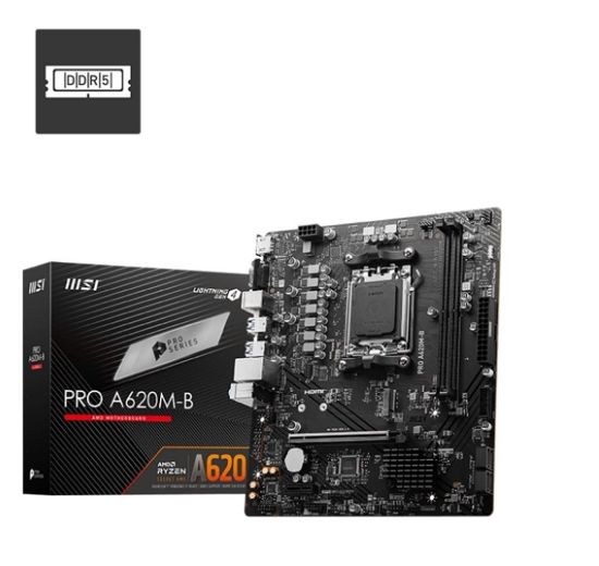 Msı Pro A620M-B AMD A620 AM5 Soket DDR5 6800(OC)MHz mATX Anakart resmi