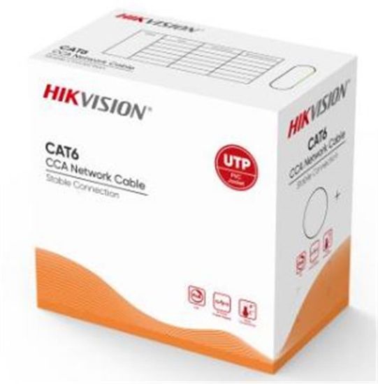 Hikvision DS-1LN6UU/CCA CAT6 U/UTP 24 AWG 305 Metre  Ağ Kablosu, CCA, 0,57 mm resmi