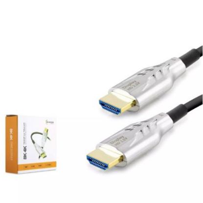 HADRON HDX2050 HDMI KABLO PVC 8K 60HZ 2.1V OPTIC OD8.0 30M SİYAH resmi