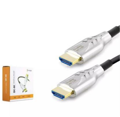 HADRON HDX2048 HDMI KABLO PVC 8K 60HZ 2.1V OPTIC OD8.0 15M SİYAH resmi