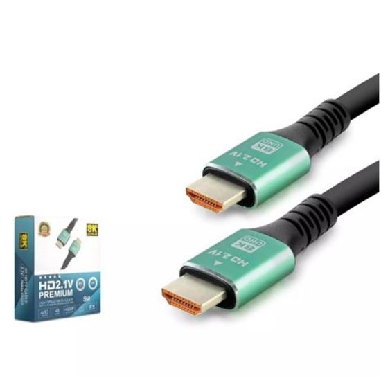 HADRON HDX2046 HDMI KABLO PVC 8K 60HZ 2.1V OPTIC OD8.0 5M SİYAH resmi