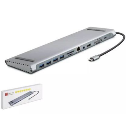 HADRON HDX7854 TYPE-C HDTV COMBO TYPE-C + HDMI 4K 30Hz + 4*USB3.0 + VGA + AUDIO + resmi