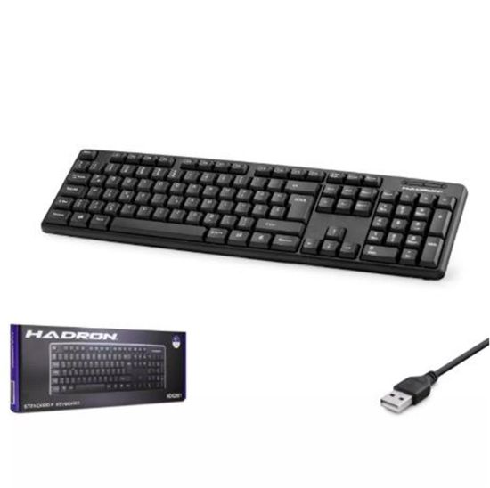 HADRON HDX2601 KABLOLU STANDART KLAVYE F SİYAH resmi
