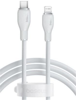 Baseus P10355701221-00 Pudding Hızlı Şarj Özellikli Type-C to Lightning 20W Kablo 1.2 M Beyaz resmi
