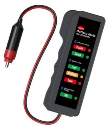 Sline M-007 Dijital Akü Test Cihazı 12V LED Gösterge ile Akü Durumu Ölçer resmi