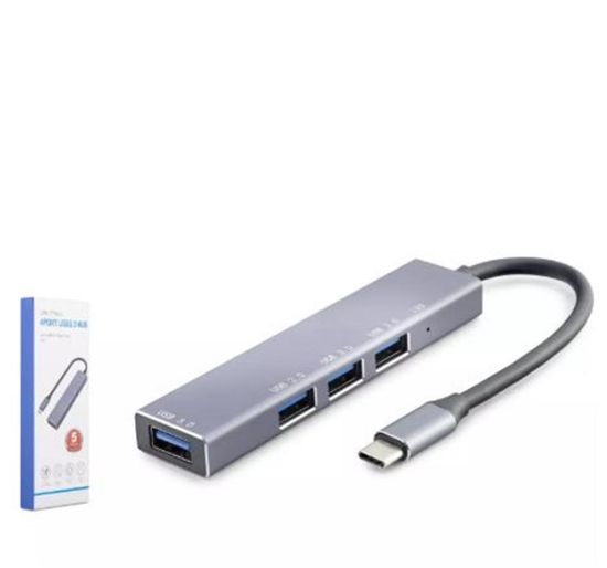 HADRON HDX7043 TYPE-C HUB 4*USB3.0 GRİ resmi