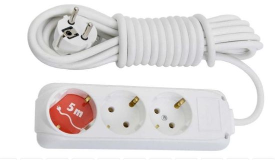 Almera 3lü 5mt Topraklı Topraklı Priz  resmi