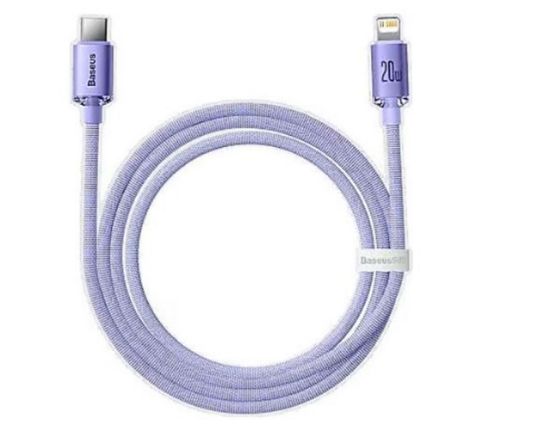 Baseus Crystal C to Lgt 20W 1.2 Kablo Mor (CAJY000205) resmi