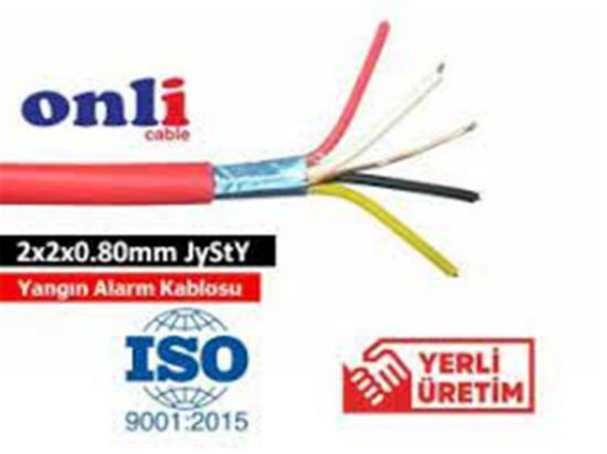 Ersan 2x2x0,80mm JE-H (St) H Bd  (CU/HFFR) 100 metre Yangın Alarm Kablosu resmi
