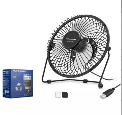 HADRON HDX7252 SİYAH VANTİLATÖR USB METAL18CM  resmi