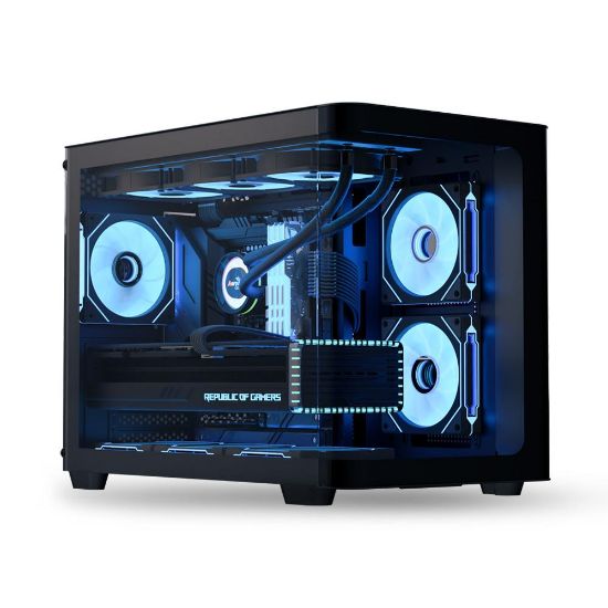 Aerocool AE P300C BK 3x12cm Mirror A-RGB Fanlı, Panoramik Tempered Panel, mATX resmi