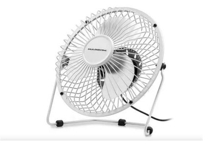 HADRON HDX7252 BEYAZ VANTİLATÖR USB METAL18CM resmi