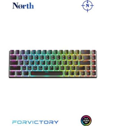 North Odin Pro WL68 LightCore Kablosuz Bluetooth RGB Red Switch Türkçe Siyah Mekanik Gaming Klavye  resmi