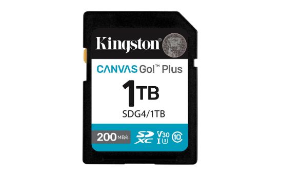 Kingston SDG4/1TB 1TB SDXC Canvas Go Plus Gen4 200MB/s C10 UHS-I U3 V30 Hafıza Kartı resmi