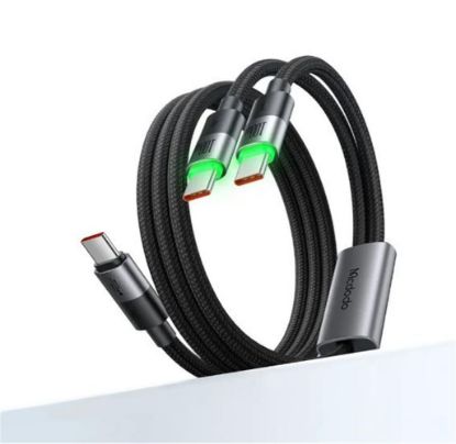 MCDODO CA-6740 2-in-1 KABLO 100 W TYPE-C TYPE-C+TYPE-C 1.5 M SİYAH KABLO resmi