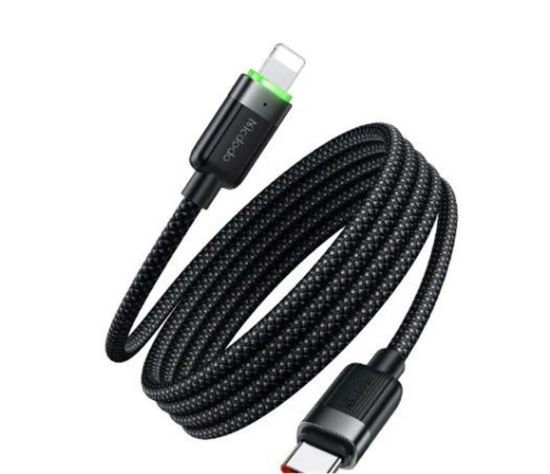 MCDODO CA-2010 36W USB-C TO LIGHTNING MANYETİK SARILABİLİR KABLO - 1.2 M SİYAH resmi