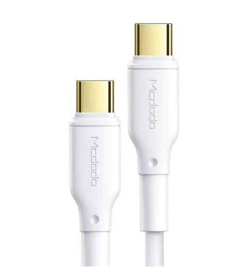 MCDODO CA-8350 100W Type-C to Type-C Süper Hızlı Data-Şarj Kablosu 5A 1.2m-Beyaz resmi