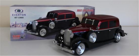 EVERTON RT-1960 Kırmızı Arabalı  Bluetooth Fm/Usb/Tf/Aux Şarjlı Nostaljik Radyo resmi