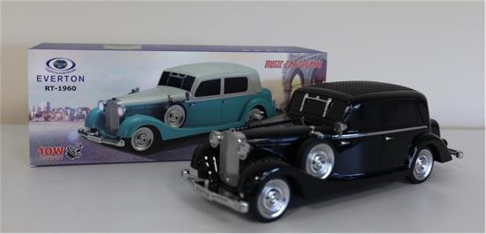 EVERTON RT-1960 Siyah Arabalı  Bluetooth Fm/Usb/Tf/Aux Şarjlı Nostaljik Radyo resmi