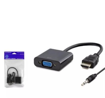 Hadron Hdx7806 Hdmi To Vga F Çevirici + Audio 1080P Ps4 5V Güç Girişli Siyah resmi