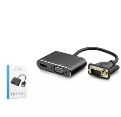 Hadron Hdx7821 Vga To Hdmi + Vga F Çevirici 1080P 22Cm Siyah resmi