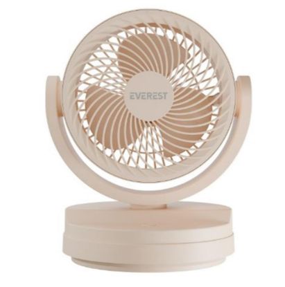 Everest EFN-509 Krem- Kahve 7 İnç 3 Kademeli 2100 RPM Hız Duvar Tıpı Ve Masaüstü Usb Fan resmi