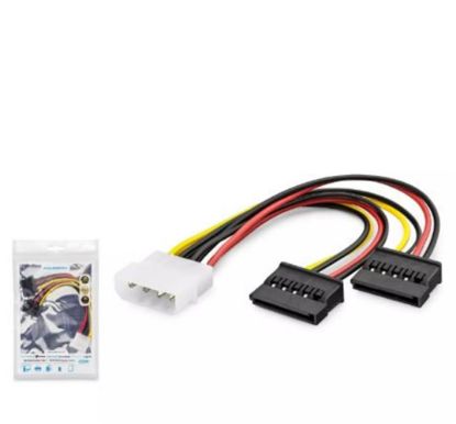 Hadron Hdx5525 Sata Power Kablo Poşetli 2In1 16Cm Siyah resmi