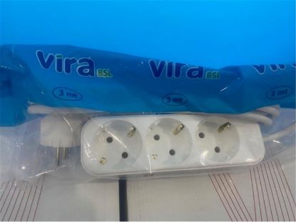 Vira 3lü 2mt Topraklı Priz  resmi