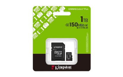 Kingston SDCS3/1TB 1TB microSDXC Canvas Select Plus Gen3 150MB/s A1 Card + Adapter Hafıza Kartı  resmi