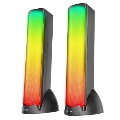 Mikado MD-183 2.0 3W*2 Bluetooth Siyah RGB Aydınlatmalı USB + 3.5mm USB 5V Speaker Hoparlör resmi