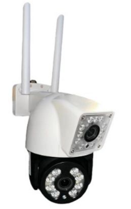OKam O-Kam-3011 Çift Kameralı Full HD 4 MP Gece Görüşlü IP Wi-Fi PTZ Güvenlik Kamerası resmi