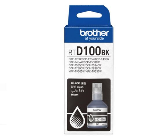 Brother BTD100BK Black Siyah 7.500 Sayfa Şişe Mürekkep DCP-T230/T430/T530/T730/T830  MFC-T930/T935 resmi