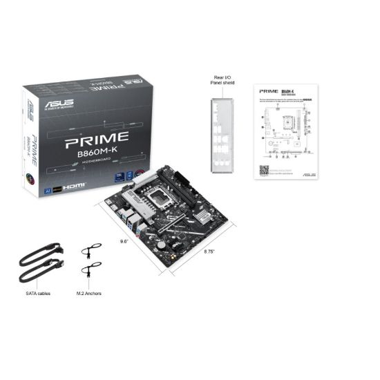Asus Prıme B860M-K-Intel B860 Soket 1851 DDR5 8800+(OC)MHz mATX Gaming (Oyuncu) Anakart resmi