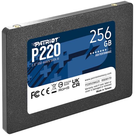 Patriot 256GB P220 550/490MB/s 2.5" SATA3 P220S256G25 SSD Disk  resmi