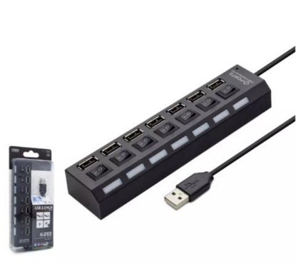 Hadron Hdx7001 Usb Hub 7*Usb Siyah Anahtarlı  resmi