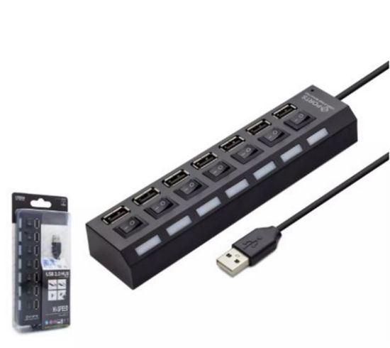 Hadron Hdx7001 Usb Hub 7*Usb Siyah Anahtarlı  resmi