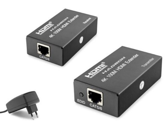 Hadron Hdx1367  100M Hdmi Extender 4K DC 5V adaptör Siyah resmi