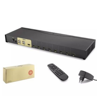 Hadron Hdx1378 8 Port Hdmi Kvm Switch  Siyah IR uzaktan kumanda resmi