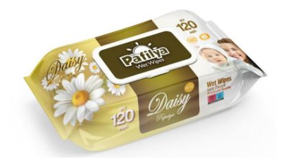Pafilya Papatya Islak Mendil 120 li (Alcohol Free/ Paraben Free) Premium Quality(çiçekli) resmi