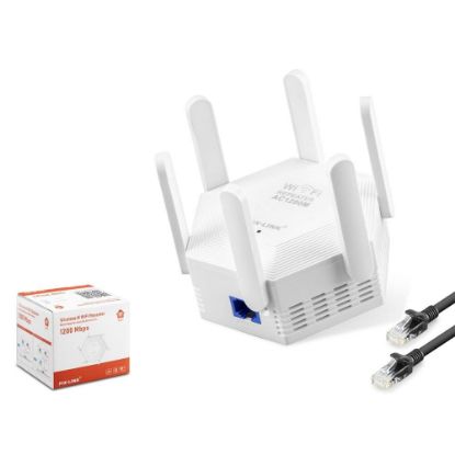 Pix-Link Wr56T Wifi Repeater 1200Mbps Beyaz Çift bant Wi-Fi 2.4 GHz ve 5 GHz WPS Desteği  resmi