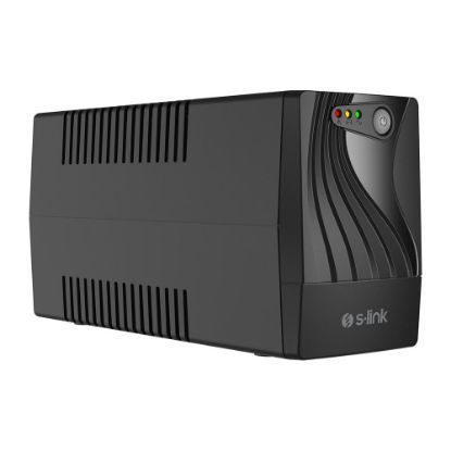 S-link MIGHT U60 600VA UPS 12V7Ah*1 360W Siyah Line-Interactive Kesintisiz UPS Güç Kaynağı resmi