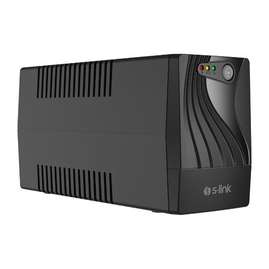 S-link MIGHT U80 800VA UPS 12V9Ah*1 480W Siyah Line-Interactive Kesintisiz UPS Güç Kaynağı resmi