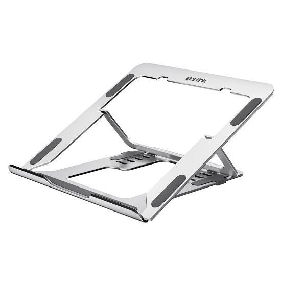 S-link SL-AL11 Gümüş 6 Açılı Katlanabilir Alüminyum Laptop Stand resmi