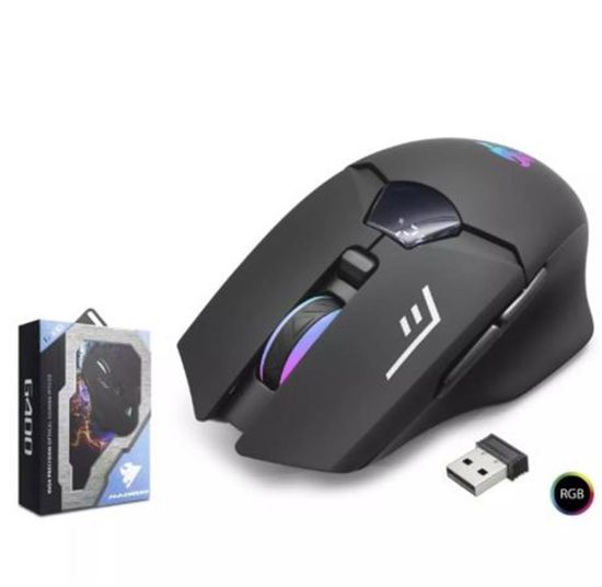 Hadron G400 Bluetooth Oyuncu Mouse Type-C Port Şarjlı + Led Ekran Rgb 1600Dpi Sessiz Siyah resmi