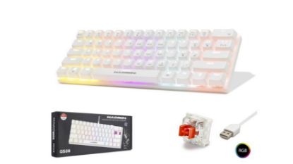 Hadron G508R Kablolu Oyuncu Mini Klavye Mekanik Red Switch Rgb Q Beyaz resmi
