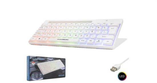 Hadron Hdx2608 Kablolu Oyuncu Mini Klavye Led Q Beyaz resmi