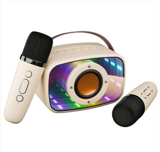 Mikado MD-57BT Endless 5W Bej TF + USB + AUX + BT Destekli 2 Wireless Karaoke Mikrofon 1200mAh  resmi